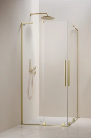 Radaway Furo SL Brushed Light Gold KDD kabina prysznicowa część prawa 90x90 cm kwadratowa złoty szczotkowany/szkło przezroczyste 10305090-98-01R