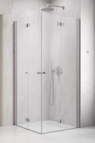Radaway Nes Brushed Nickel KDD B kabina prysznicowa część prawa 90x90 cm kwadratowa nikiel szczotkowany/szkło przezroczyste 10024090-91-01R