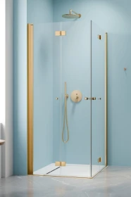 Radaway Nes Gold KDD-B kabina prysznicowa część prawa 90x90 cm kwadratowa złoty połysk/szkło przezroczyste 10024090-09-01R