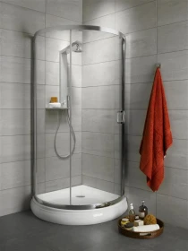 Radaway Premium Plus B kabina prysznicowa 90x90 cm półokrągła chrom połysk/szkło grafitowe 30473-01-05N