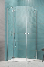 Radaway Torrenta PDD kabina prysznicowa 90x90 cm półokrągła chrom/szkło przezroczyste 131600-01-01