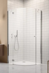Radaway Torrenta PDJ kabina prysznicowa 80x80 cm półokrągła lewa chrom/szkło przezroczyste 131710-01-01