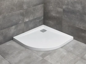 Radaway Argos A brodzik 90x90 cm półokrągły biały 4AA99-01