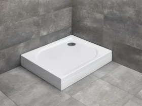 Radaway Delos D brodzik z obudową 90x75 cm lewy biały 4D97514-03L