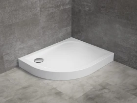 Radaway Delos E Compact brodzik 100x90 cm półokrągły lewy biały SDE1090-05L
