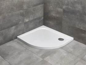 Radaway Delos E brodzik półokrągły 100x80 cm biały SDE1080-01L