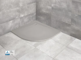 Radaway Kyntos A brodzik półokrągły 90x90 cm cement HKA9090-74