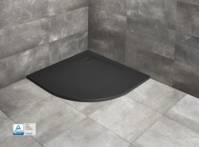 Radaway Kyntos A brodzik półokrągły 90x90 cm czarny HKA9090-54