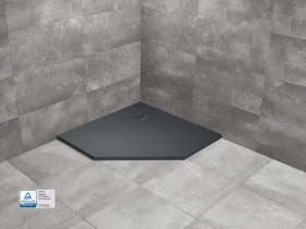 Radaway Kyntos PT brodzik pięciokątny 90x90 cm antracyt HKPT9090-64