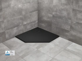 Radaway Kyntos PT brodzik pięciokątny 90x90 cm czarny HKPT9090-54