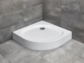 Radaway Patmos A brodzik 90x90 cm półokrągły biały 4S99155-03
