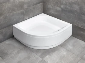 Radaway Samos A brodzik 80x80 cm półokrągły biały 4S88300-03