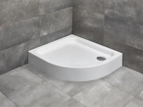 Radaway Siros E Compact brodzik 80x90 cm półokrągły lewy biały SBE8917-1L