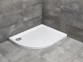 Radaway Tasos E brodzik 100x80 cm półokrągły lewy biały STE1086-30L