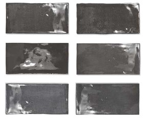 Płytka ścienna  WOW FEZ GRAPHITE GLOSS 6,2 X 12,5 CM